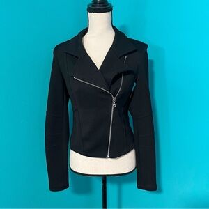 Express S Black Knit Long Sleeve Moto Jacket